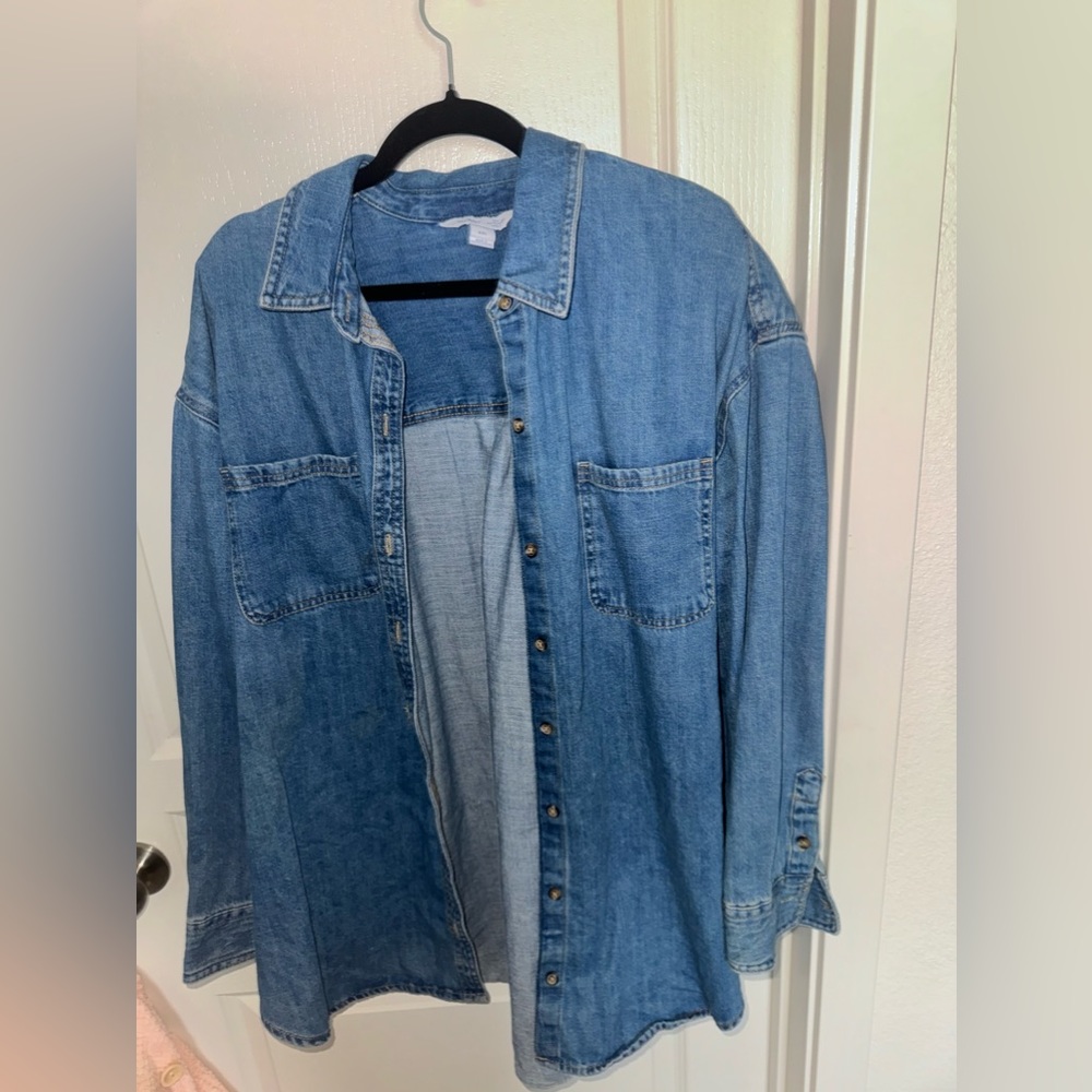 Plus size Denim long sleeve